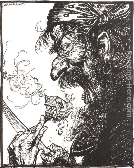 Arthur Rackham Mother Goose A Little Nothing Woman